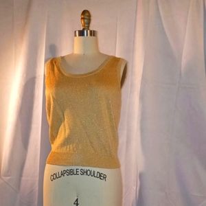 St John Gold sparkly tank sweater